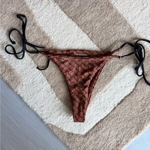 Miaou Kauai Bikini Bottoms in Brown Monogram